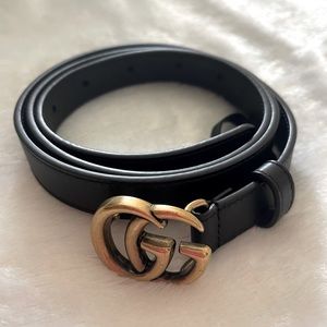 gucci double g belt in black